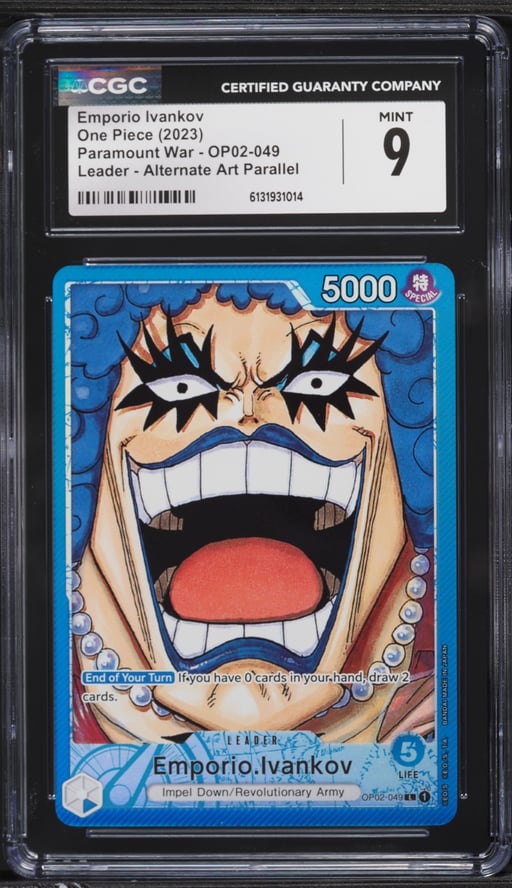 2023 One Piece Paramount War Alt Art Leader Emporio Ivankov #OP02-049 CGC 9 MINT
