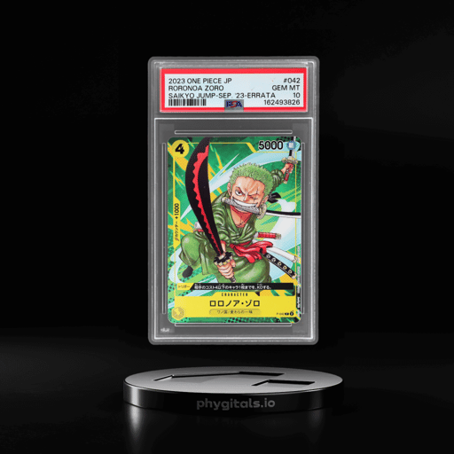 2023 One Piece Japanese Saikyo Jump September Issue Errata Roronoa Zoro #P-042 PSA 10