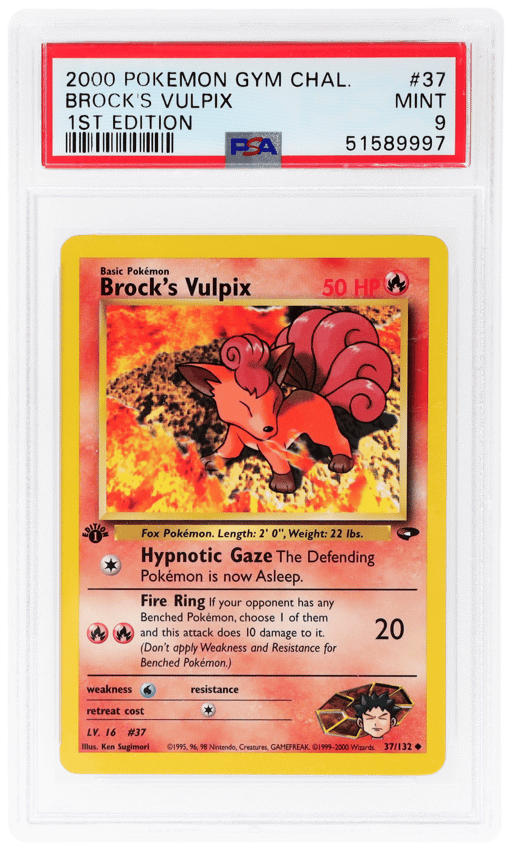 2000 Pokemon Gym Challenge 1st Edition Brock's Vulpix #37 PSA 9