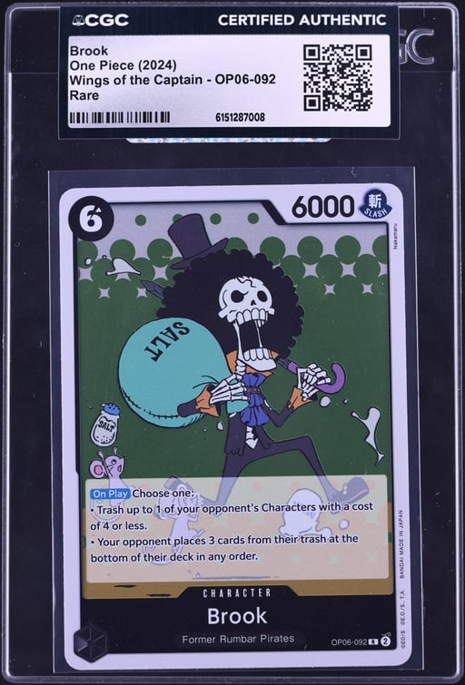 2024 One Piece Wings Of The Captain Brook #OP06-092 CGC AUTH