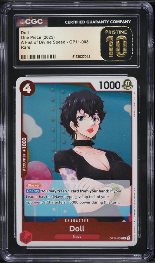 2025 One Piece A Fist of Divine Speed Doll #OP11-008 CGC 10 PRISTINE