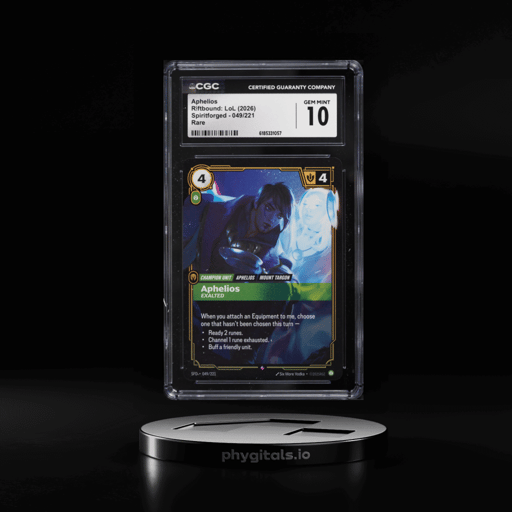 2026 Riftbound League Of Legends Spiritforged Aphelios #049 CGC 10 GEM MINT