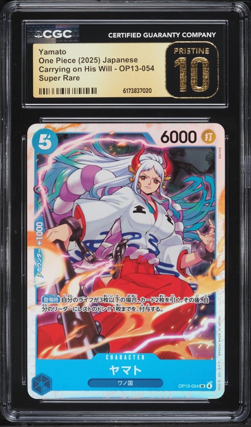 2025 One Piece Japanese Carrying On His Will Super Rare Yamato #OP13-054 CGC 10 PRISTINE