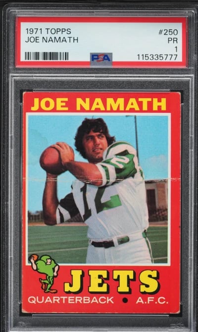 1971 Topps Football Joe Namath #
