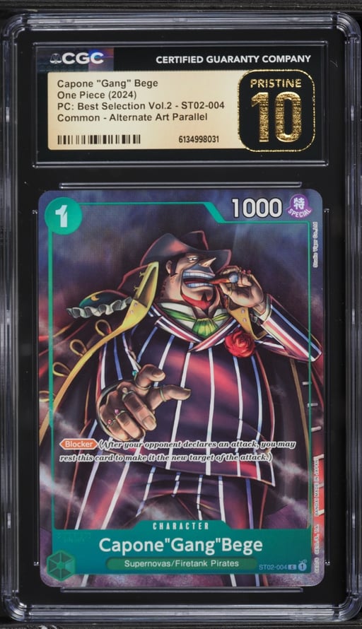 2024 One Piece Premium Collection Best Selection Vol 2 Alt Art Capone "Gang" Bege CGC 10