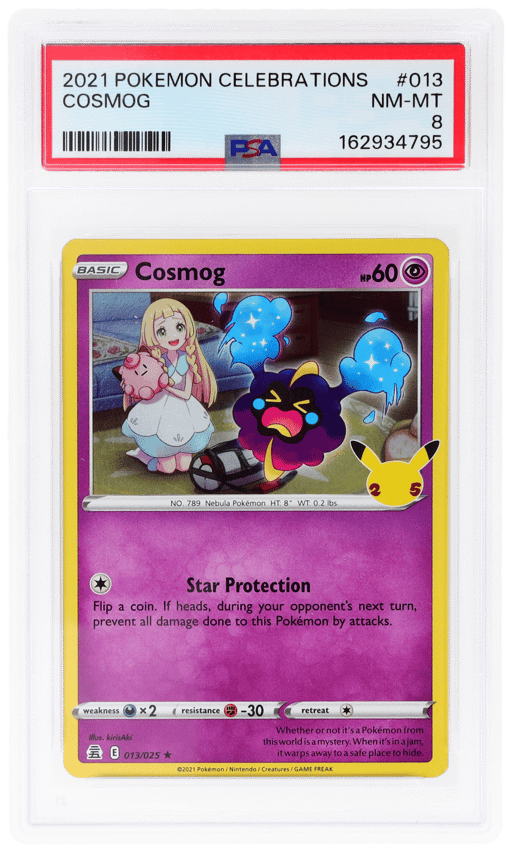 2021 Pokemon Sword and Shield Celebrations Cosmog #13 PSA 8