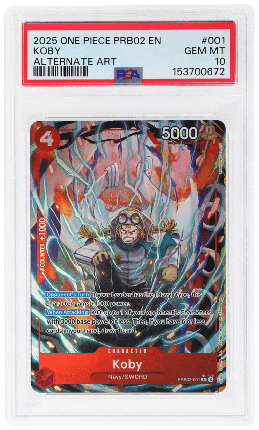 2025 One Piece the Best Premium Booster Vol 2 Alternate Art Koby #PRB02001 PSA 10