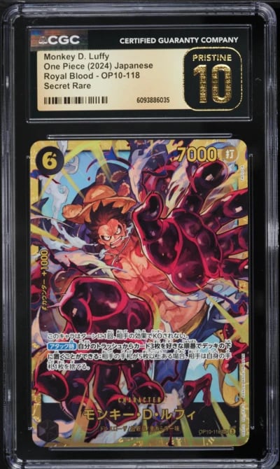 2024 One Piece Japanese Royal Blood SEC Monkey D. Luffy #OP10-118 CGC 10 PRISTINE