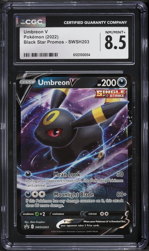 2022 Pokemon Sword & Shield Promo Alt Art Umbreon V #SWSH203 CGC 8.5 NM-MT+
