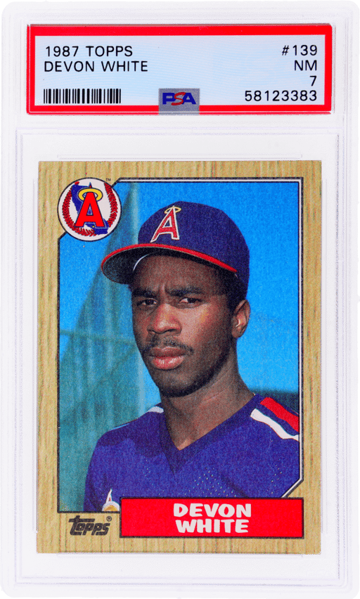 1987 Topps Devon White #139 PSA 7