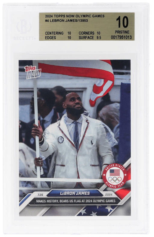 2024 Topps Now Olympic Games LeBron James #4 /13953 BGS 10
