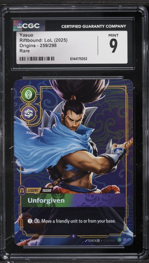 2025 Riftbound League Of Legends LoL Origins Yasuo #259 CGC 9 MINT