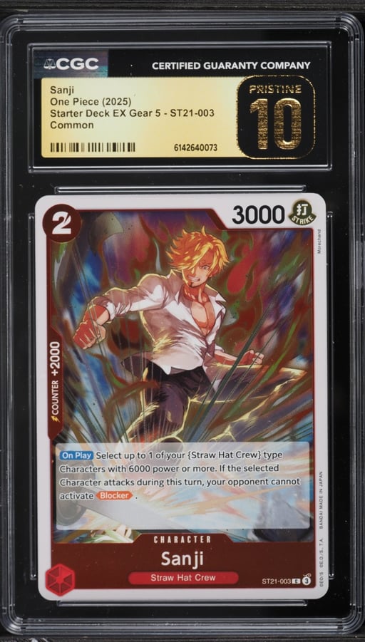 2025 One Piece Starter Deck EX Gear 5 Sanji #ST21-003 CGC 10 PRISTINE