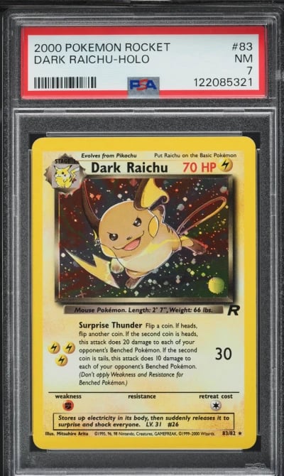 2000 Pokemon Team Rocket Holo Da