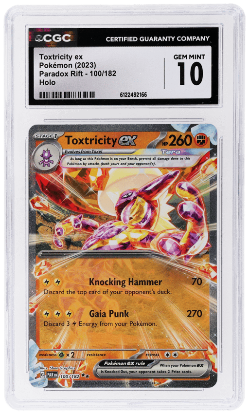 2023 Pokemon Paradox Rift Toxtricity Ex #100 CGC 10