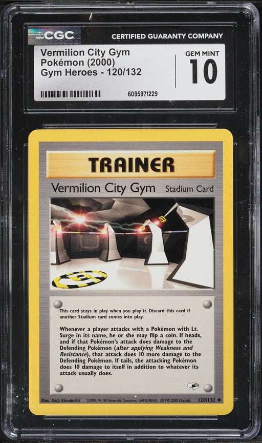 2000 Pokemon Gym Heroes Vermilion City Gym #120 CGC 10 GEM MINT