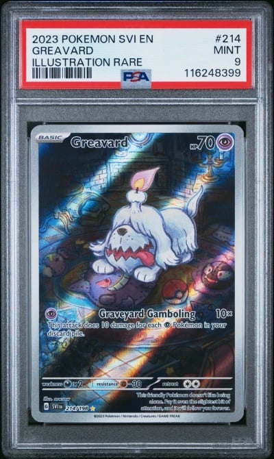 2023 POKEMON SVI EN-SCARLET & VIOLET ILLUSTRATION RARE #214 GREAVARD PSA 9