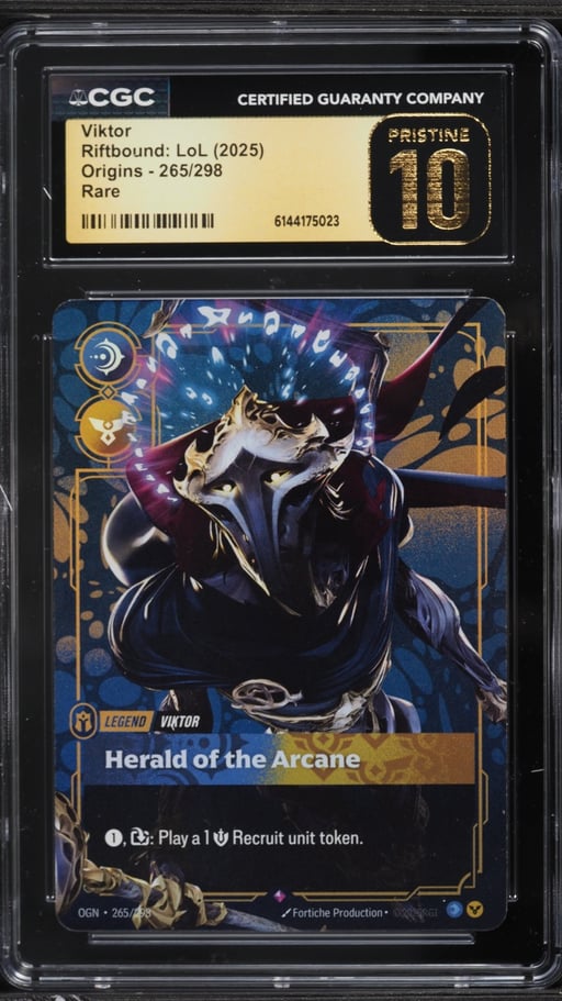 2025 Riftbound League Of Legends LoL Origins Viktor #265 CGC 10 PRISTINE