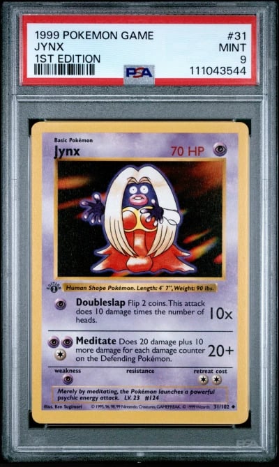 1999 POKEMON BASE SET 1ST EDITION #31 JYNX PSA 9