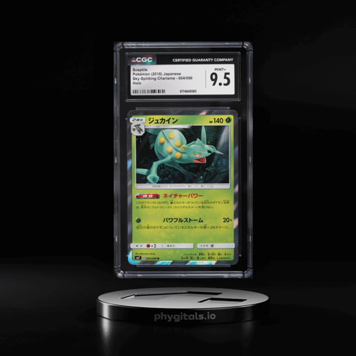 2018 Pokemon Japanese Sun & Moon Sky Splitting Charisma Holo Sceptile #4 CGC 9.5 MINT+