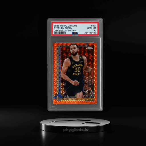 2025 Topps Chrome Orange Geometric Stephen Curry PSA 10