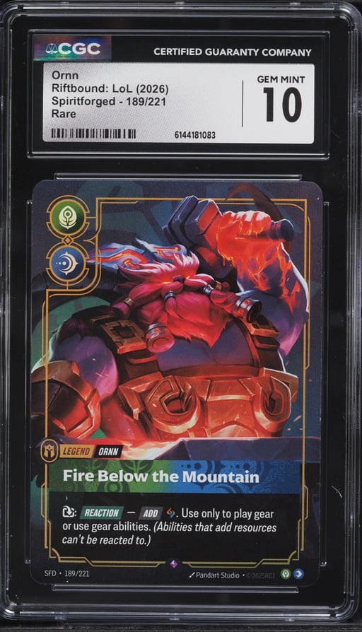 2026 Riftbound League Of Legends LoL Spiritforged Ornn #189 CGC 10 GEM MINT