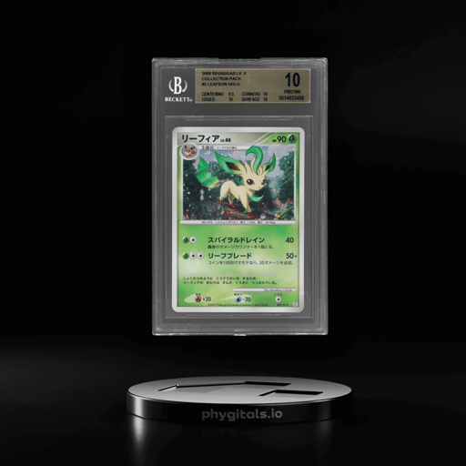 2009 Pokemon Regigigas Lv X Collection Pack Japanese Holo Leafeon #2 BGS 10