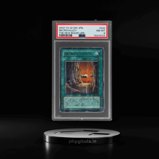 2002 Yu-Gi-Oh! the New Ruler Japanese Ultra Parallel Rare Necrovalley #32 PSA 8