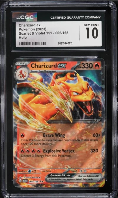 2023 Pokemon Scarlet & Violet 151 Holo Charizard ex #6 CGC 10 GEM MINT