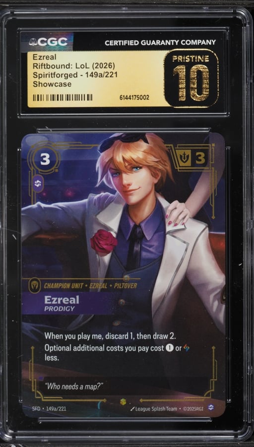 2026 Riftbound: LoL Spiritforged Ezreal #149a CGC 10 PRISTINE