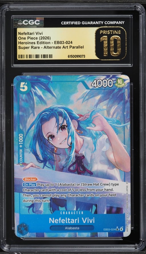 2026 One Piece Heroines Edition Alt Art Nefeltari Vivi #EB03-024 CGC 10 PRISTINE