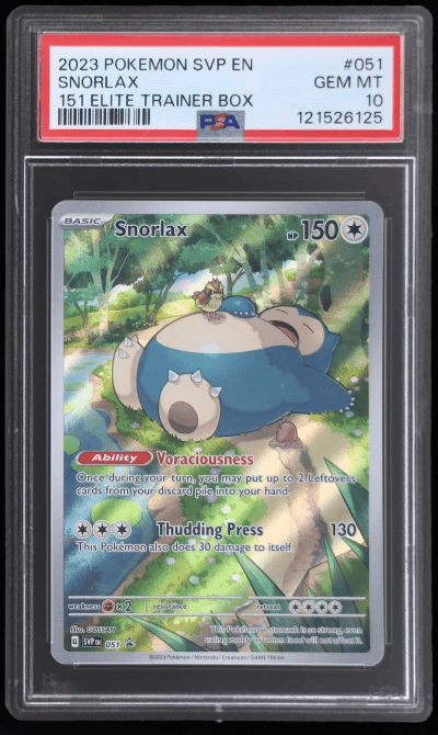 2023 Pokemon Black Star Promo 151 Elite Trainer Box Snorlax #51 PSA 10