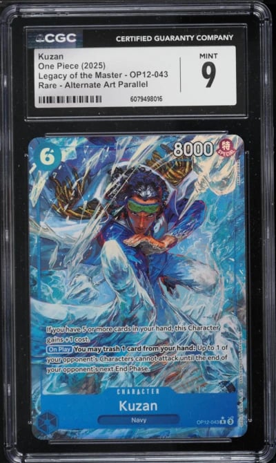 2025 One Piece Legacy Of The Master Alt Art Kuzan #OP12-043 CGC 9 MINT