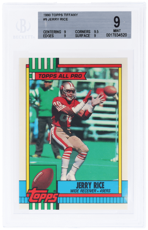 1990 Topps Tiffany Jerry Rice #8 BGS 9