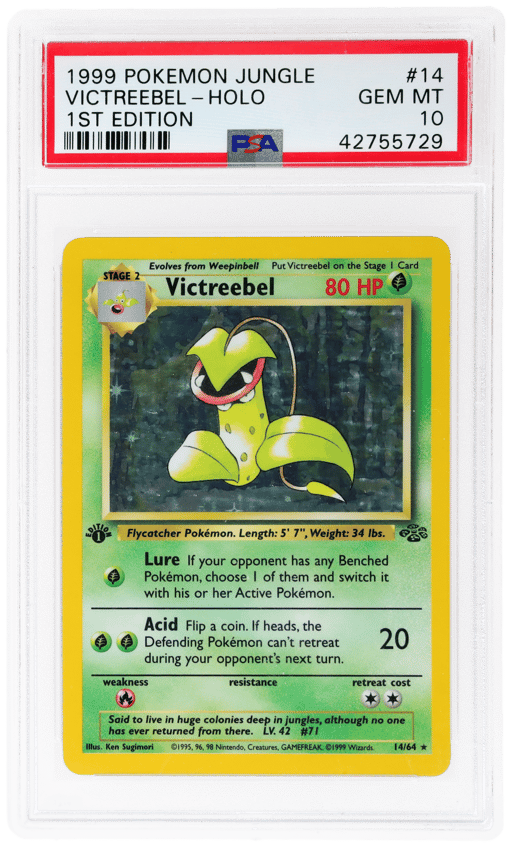 1999 Pokemon Jungle 1st Edition Holo Victreebel #14 PSA 10