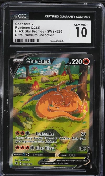 2022 Pokemon Sword & Shield Black Star Promo Ultra Premium Charizard V #260 CGC 10 GEM MINT
