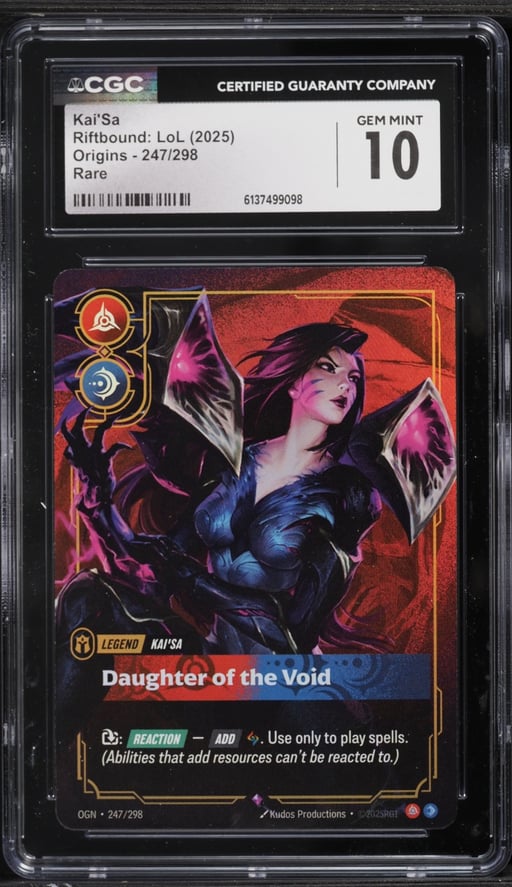 2025 Riftbound League Of Legends LoL Origins Kai'Sa #247 CGC 10 GEM MINT