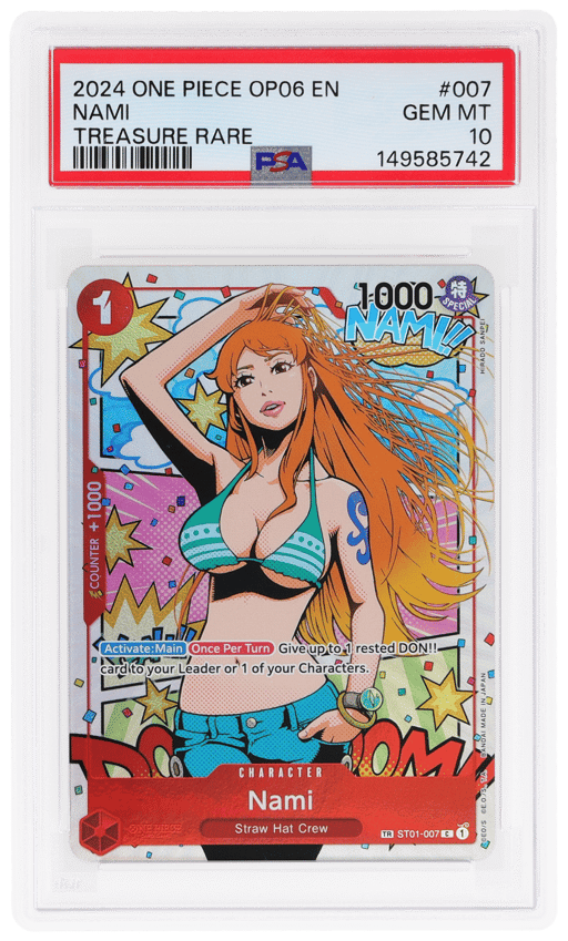 2024 One Piece Wings of the Captain Treasure Rare Nami #ST01007 PSA 10