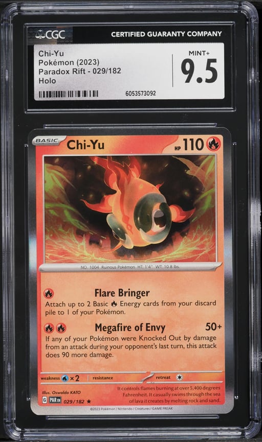 2023 Pokemon Scarlet & Violet Paradox Rift Holo Chi-Yu #29 CGC 9.5 MINT+