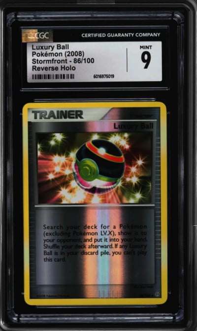 2008 Pokemon Diamond & Pearl Stormfront Reverse Holo Luxury Ball #86 CGC 9 MINT