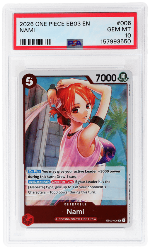2026 One Piece Extra Booster Heroines Edition Nami #EB03006 PSA 10