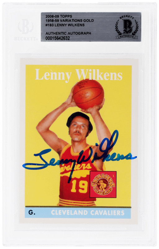 2008 Topps 1958 To 59 Variations Gold Signed Lenny Wilkens #183 36/50 BGS Auth
