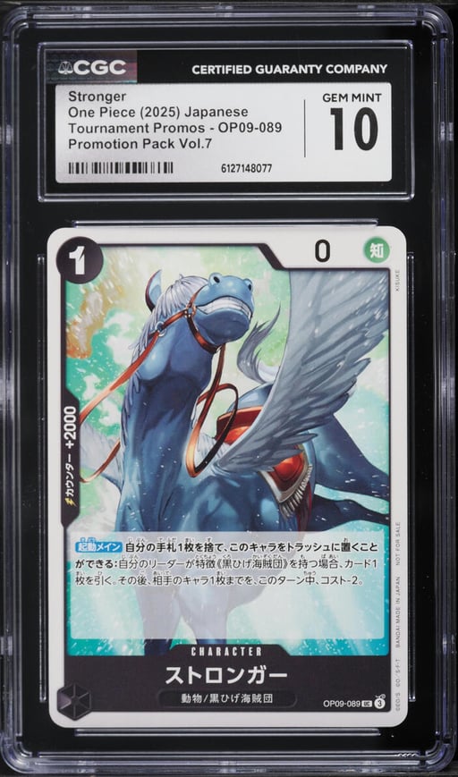 2025 One Piece Japanese Tournament Promo Pack Vol.7 Stronger #OP09-089 CGC 10 GEM MINT
