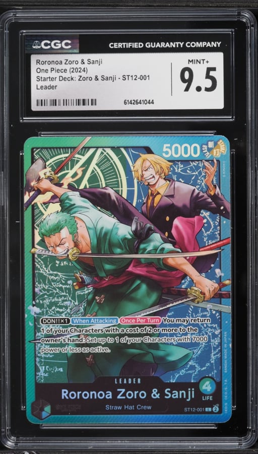 2024 One Piece Japanese Starter Deck Zoro & Sanji Roronoa Zoro & Sanji #ST12-001 CGC 9.5 MINT+
