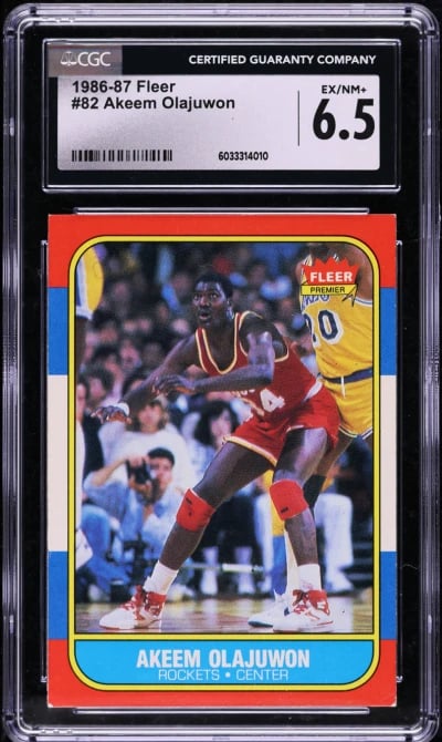 1986 Fleer Basketball Hakeem Ola