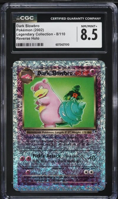 2002 Pokemon Legendary Collection Reverse Holo Dark Slowbro #8 CGC 8.5 NM-MT+