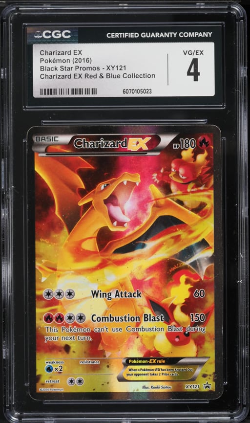 2016 Pokemon XY Promo EX Red & Blue Collection Full Art Charizard EX CGC 4 VGEX