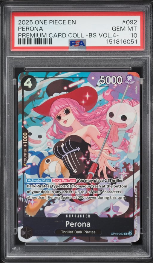 2025 One Piece Premium Best Selection Vol.4 Perona #OP10-092 PSA 10 GEM MINT