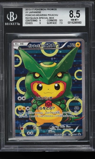 2016 Pokemon Japanese XY Promo Rayquaza Poncho Pikachu #230 BGS 8.5 NM-MT+