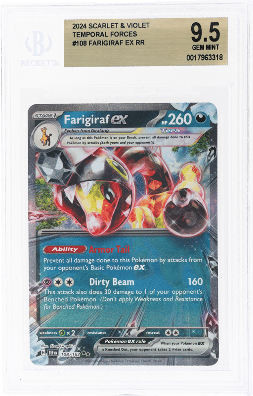 2024 Pokemon Scarlet and Violet Temporal Forces Farigiraf Ex #108 BGS 9.5